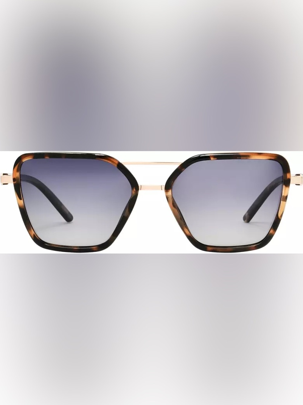 Tortoiseshell Frame Sunglasses with Gradient Lenses -